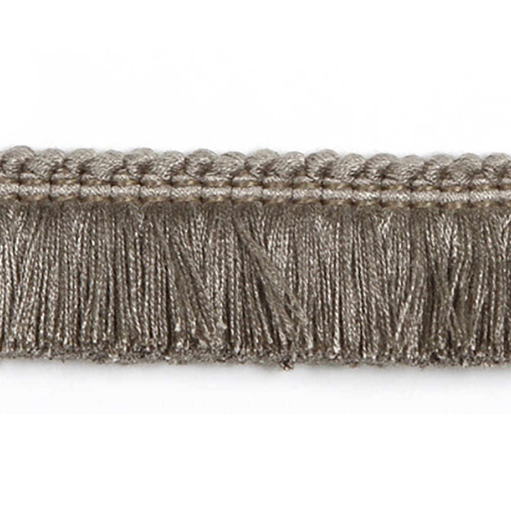 Hellenic Key Brushed Fringe Slate by Europatex Fabric Hellenic 97% Fibranne, 2% Polyester, 1% Nylon 1.25 inches - Fabric Carolina -