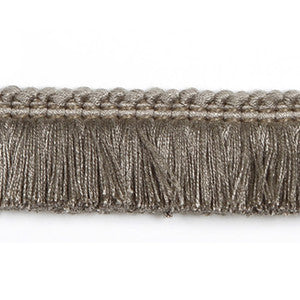 Hellenic Key Brushed Fringe Slate by Europatex Fabric