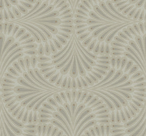 Cabaret Brown Metallic Wallpaper by Antonina Vella