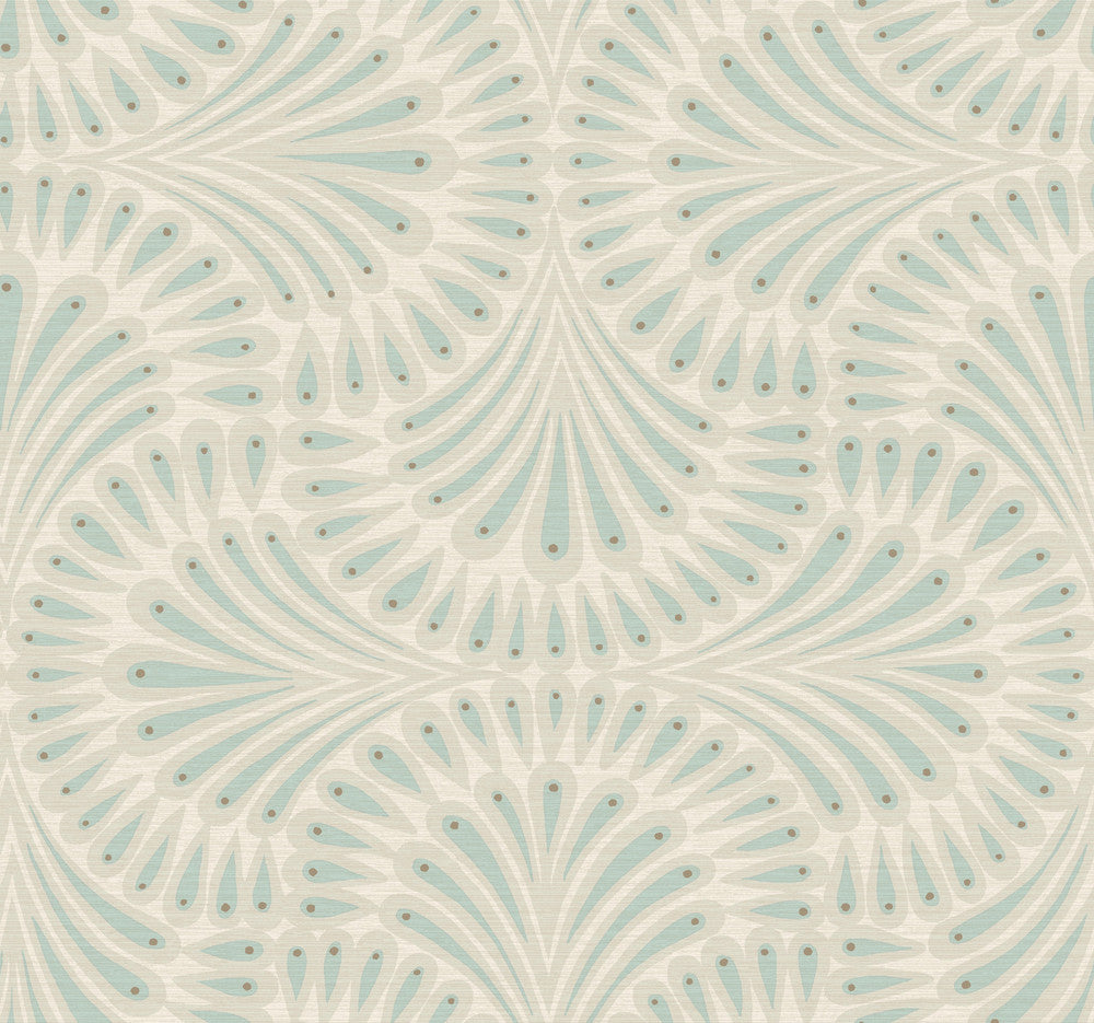 Cabaret Beige Metallic Wallpaper by Antonina Vella Antonina Vella Deco Covers about 60.8 square feet 27-in by 27-ft long roll Unpasted 25.25 - Fabric Carolina -