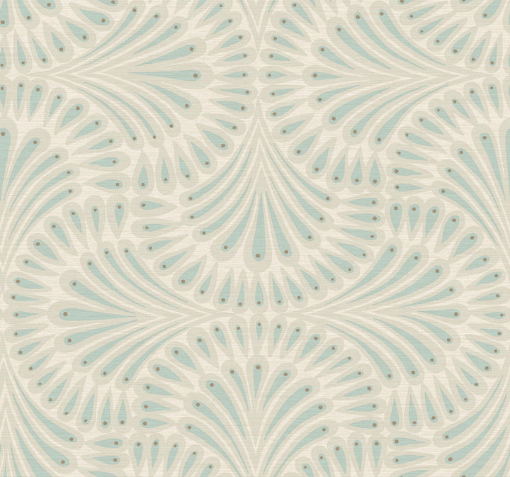 Cabaret Beige Metallic Wallpaper by Antonina Vella Antonina Vella Deco Covers about 60.8 square feet 27-in by 27-ft long roll Unpasted 25.25 - Fabric Carolina -