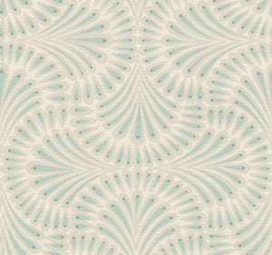 Cabaret Beige Metallic Wallpaper by Antonina Vella