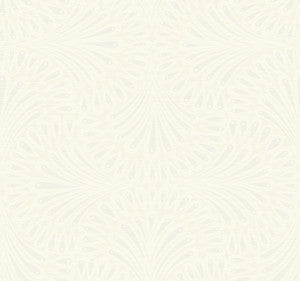 Cabaret White Wallpaper by Antonina Vella