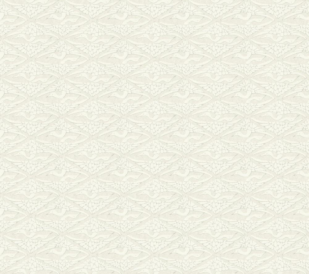 High Society Beige Wallpaper by Antonina Vella Antonina Vella Deco Covers about 60.8 square feet 27-in by 27-ft long roll Unpasted 24 - Fabric Carolina -