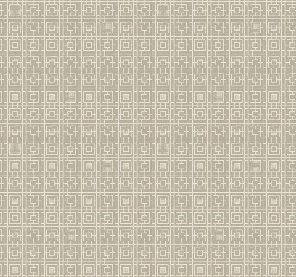 Deco Screen Beige Wallpaper by Antonina Vella Antonina Vella Deco Covers about 60.8 square feet 27-in by 27-ft long roll Unpasted 25.25 - Fabric Carolina -