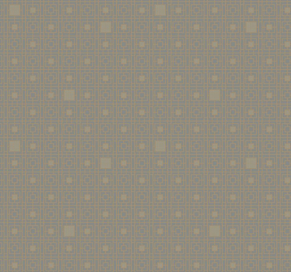 Deco Screen Black Metallic Wallpaper by Antonina Vella Antonina Vella Deco Covers about 60.8 square feet 27-in by 27-ft long roll Unpasted 25.25 - Fabric Carolina -