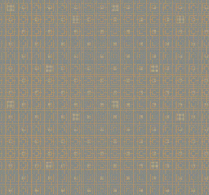Deco Screen Black Metallic Wallpaper by Antonina Vella Antonina Vella Deco Covers about 60.8 square feet 27-in by 27-ft long roll Unpasted 25.25 - Fabric Carolina -