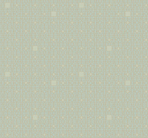 Deco Screen Blue Metallic Wallpaper by Antonina Vella