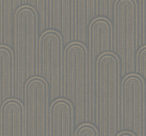 Speakeasy Black Metallic Wallpaper by Antonina Vella