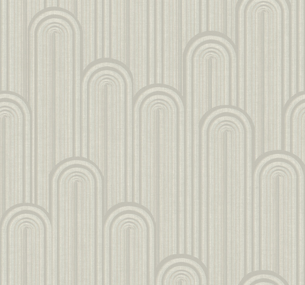 Speakeasy Beige Wallpaper by Antonina Vella Antonina Vella Deco Covers about 60.8 square feet 27-in by 27-ft long roll Unpasted 25.25 - Fabric Carolina -