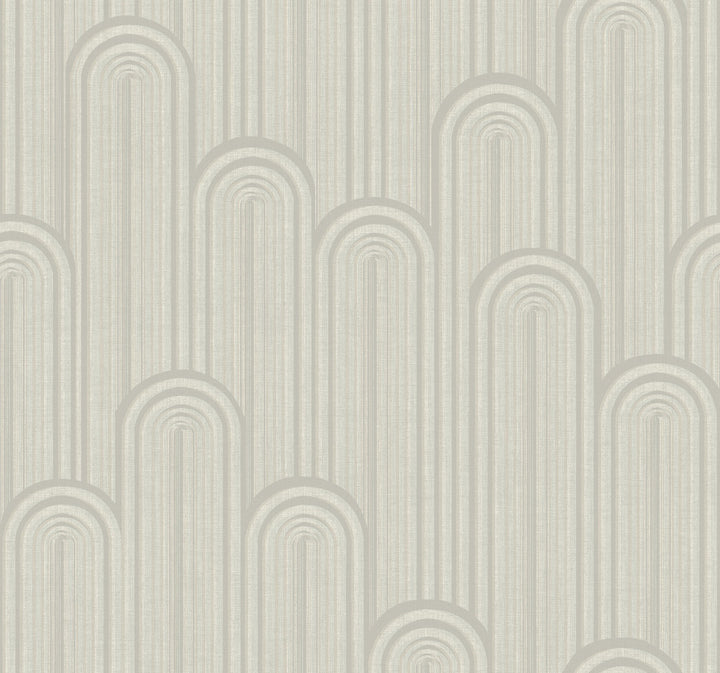 Speakeasy Beige Wallpaper by Antonina Vella Antonina Vella Deco Covers about 60.8 square feet 27-in by 27-ft long roll Unpasted 25.25 - Fabric Carolina -