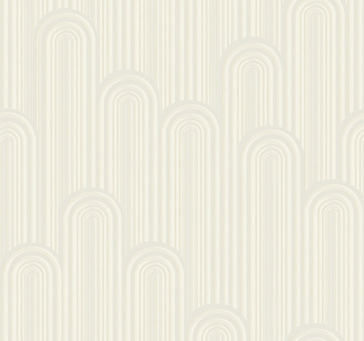 Speakeasy White Wallpaper by Antonina Vella Antonina Vella Deco Covers about 60.8 square feet 27-in by 27-ft long roll Unpasted 25.25 - Fabric Carolina -