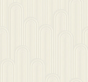 Speakeasy White Wallpaper by Antonina Vella