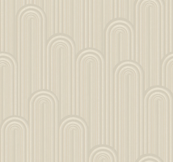Speakeasy White Metallic Wallpaper by Antonina Vella Antonina Vella Deco Covers about 60.8 square feet 27-in by 27-ft long roll Unpasted 25.25 - Fabric Carolina -
