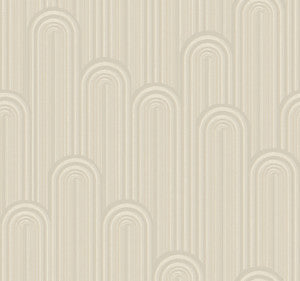Speakeasy White Metallic Wallpaper by Antonina Vella