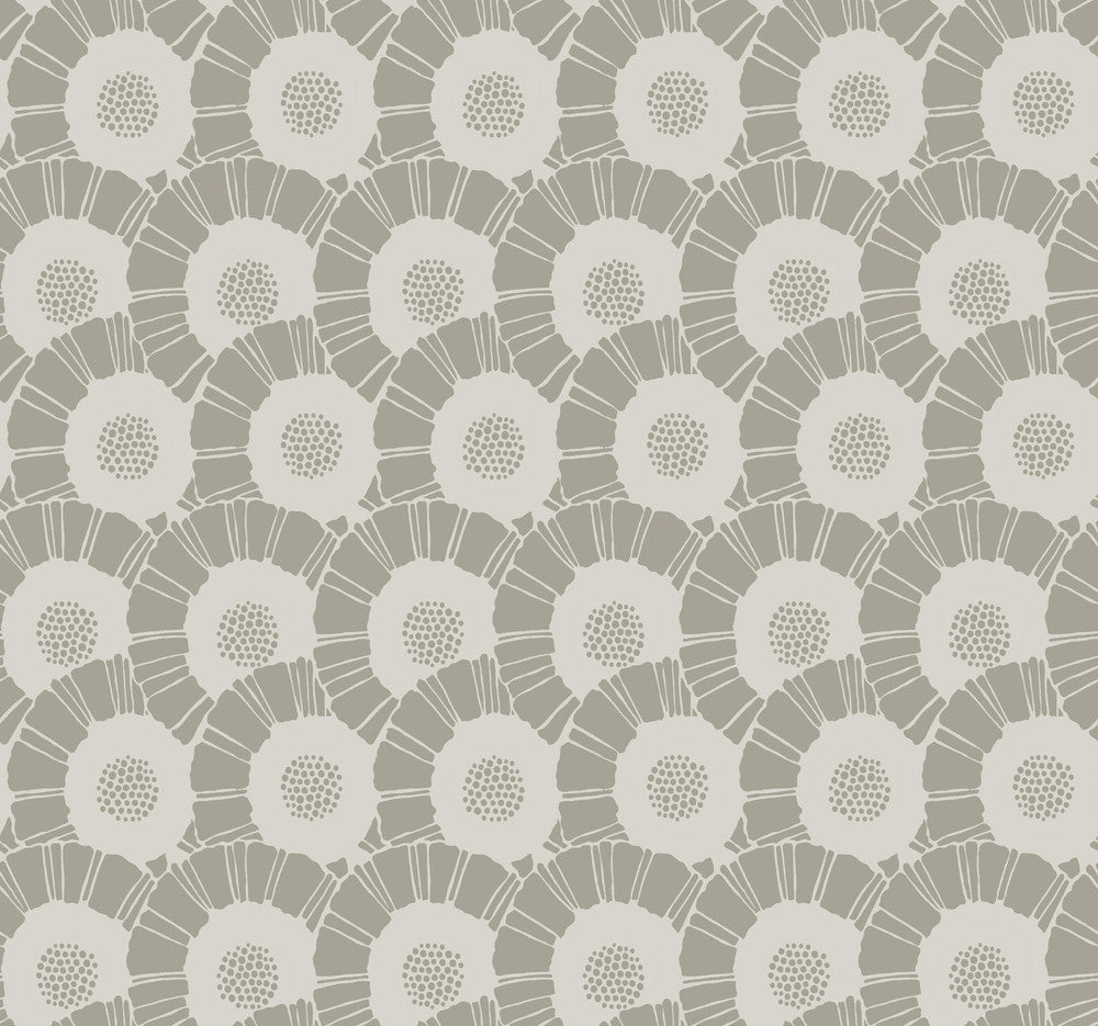 Coco Bloom White Wallpaper by Antonina Vella Antonina Vella Deco Covers about 60.8 square feet 27-in by 27-ft long roll Unpasted 25.25 - Fabric Carolina -