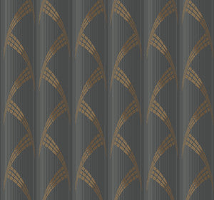 Metropolis Black Wallpaper by Antonina Vella