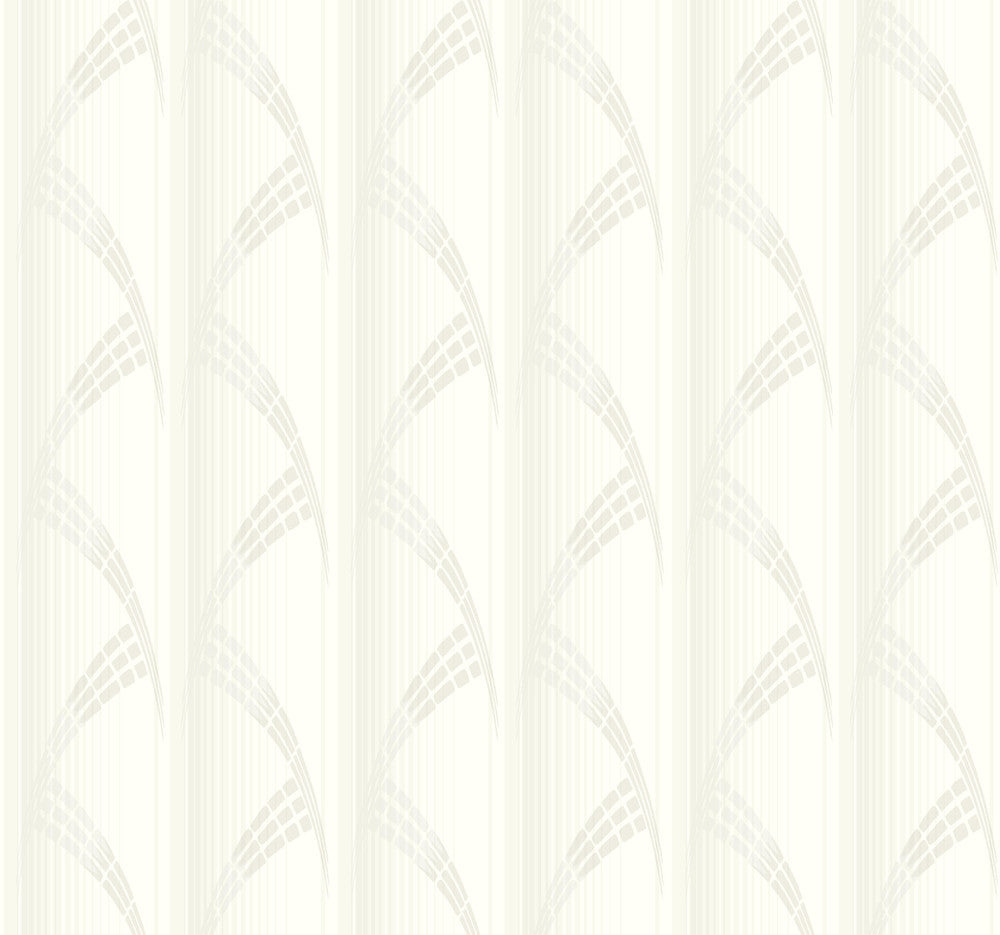 Metropolis White Wallpaper by Antonina Vella Antonina Vella Deco Covers about 60.8 square feet 27-in by 27-ft long roll Unpasted 25.25 - Fabric Carolina -