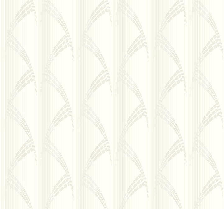 Metropolis White Wallpaper by Antonina Vella Antonina Vella Deco Covers about 60.8 square feet 27-in by 27-ft long roll Unpasted 25.25 - Fabric Carolina -