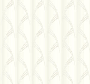 Metropolis White Wallpaper by Antonina Vella