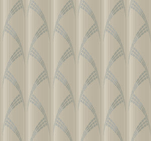 Metropolis Beige Wallpaper by Antonina Vella