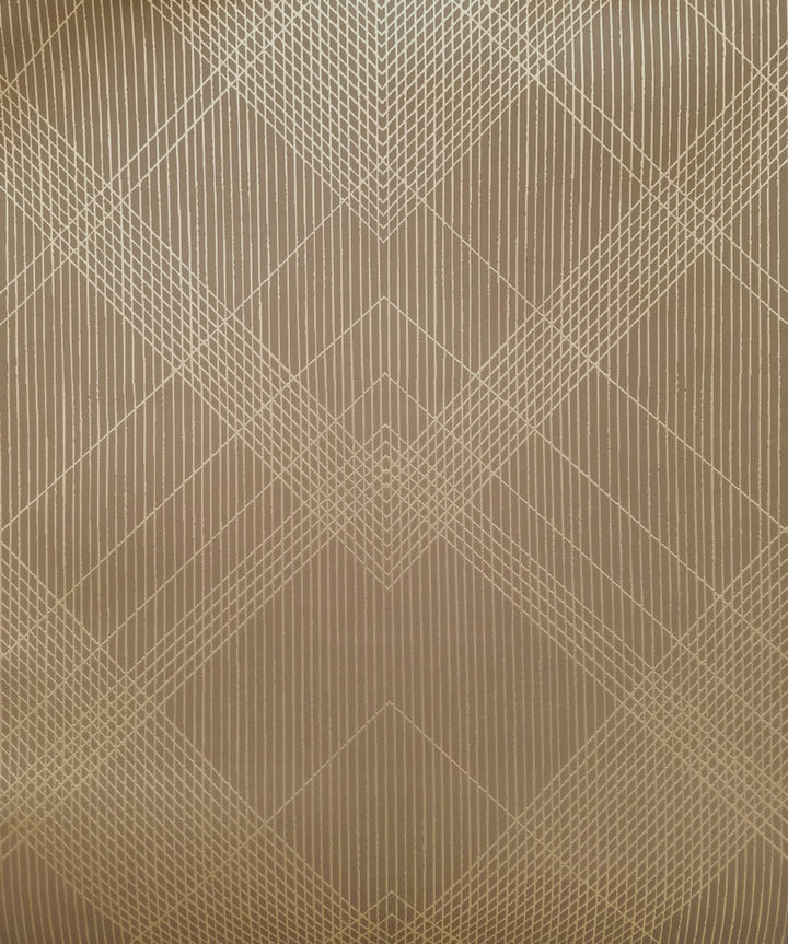 Jazz Age Brown Wallpaper by Antonina Vella Antonina Vella Deco Covers about 56.9 square feet 20.8-in by 32.8-ft long roll Unpasted 25.2 - Fabric Carolina -
