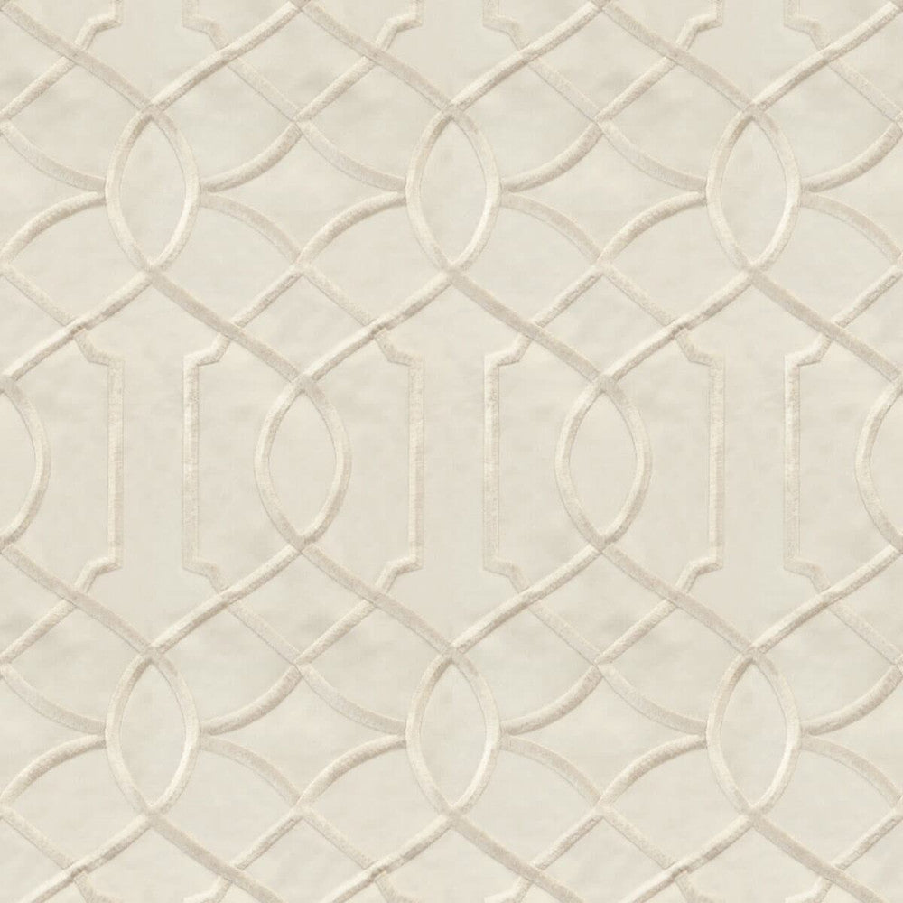 Callahan 4 Chamois by Stout Fabric Color My Window Embroidery/Snow 60% Cotton 40% Polyester Viscose Embroidery INDIA Horizontal: 5.25 and Vertical: 9.25 52 in - Fabric Carolina -