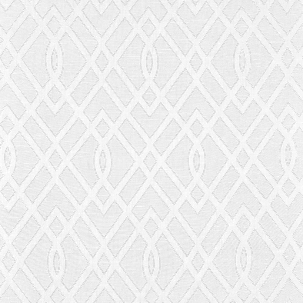 Cambridge C Pure White by Europatex Fabric Cambridge 100% Polyester 7.5" H, 14" V 110.00 inches - Fabric Carolina -