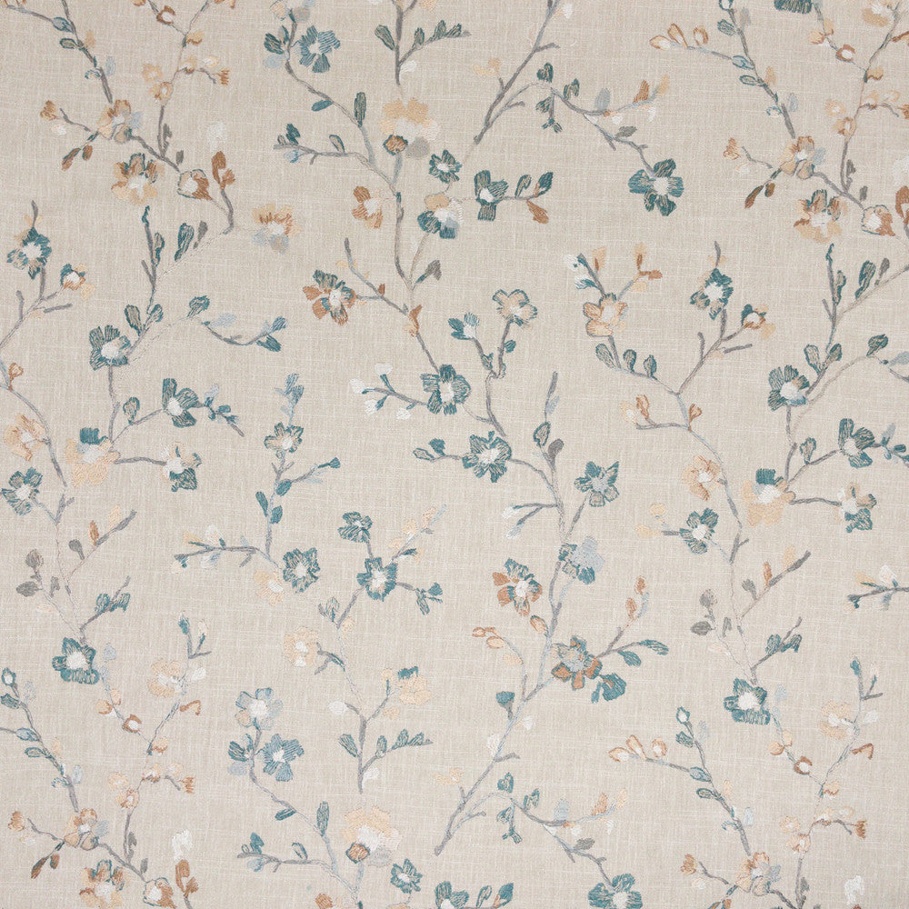 Caravan 2 Lagoon by Stout Designer Fabric RAINBOW LIBRARY GLACIER/LAGOON 58%COT 42%POL %REMB INDIA Horizontal: 17.500 and Vertical: 18.500 52 in - Swanky Fabrics -