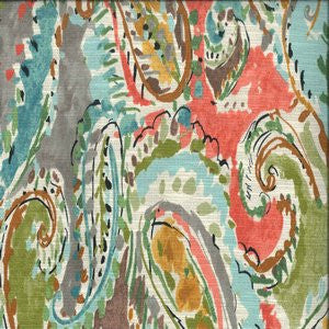 Carraway Spring Rose by Norbar Fabric Color/AQUA-TEAL-SPA 100% COTTON PAKISTAN 26 1/2"V 27 1/4"H 54 - Fabric Carolina -