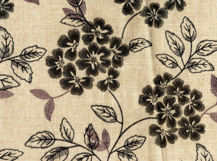 Hl Catalina Cindersmoke 949 by Heirloom Fabric MUST BUY 15 YARDS MINIMUM 55% Linen 45% Viscose China - H: 13", V: 15.7" 54" - Fabric Carolina - Heirloom