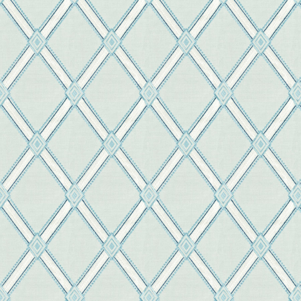 Catchy 1 Mineral by Stout Designer Fabric COLOR MY WINDOW SPA/SHORELINE 73%COT 27%POL %VEMB INDIA Horizontal: 6.750 and Vertical: 9.250 53.5 in - Swanky Fabrics -