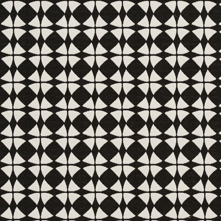 CB700-234 by Charlotte Fabric Black & White 65% Cotton, 35% Polyester Asia Exceeds 80,000 Wyzenbeek Rubs (Heavy Duty) Horizontal: 1.5" x Vertical: 1.5" 54 Inches - Fabric Carolina -