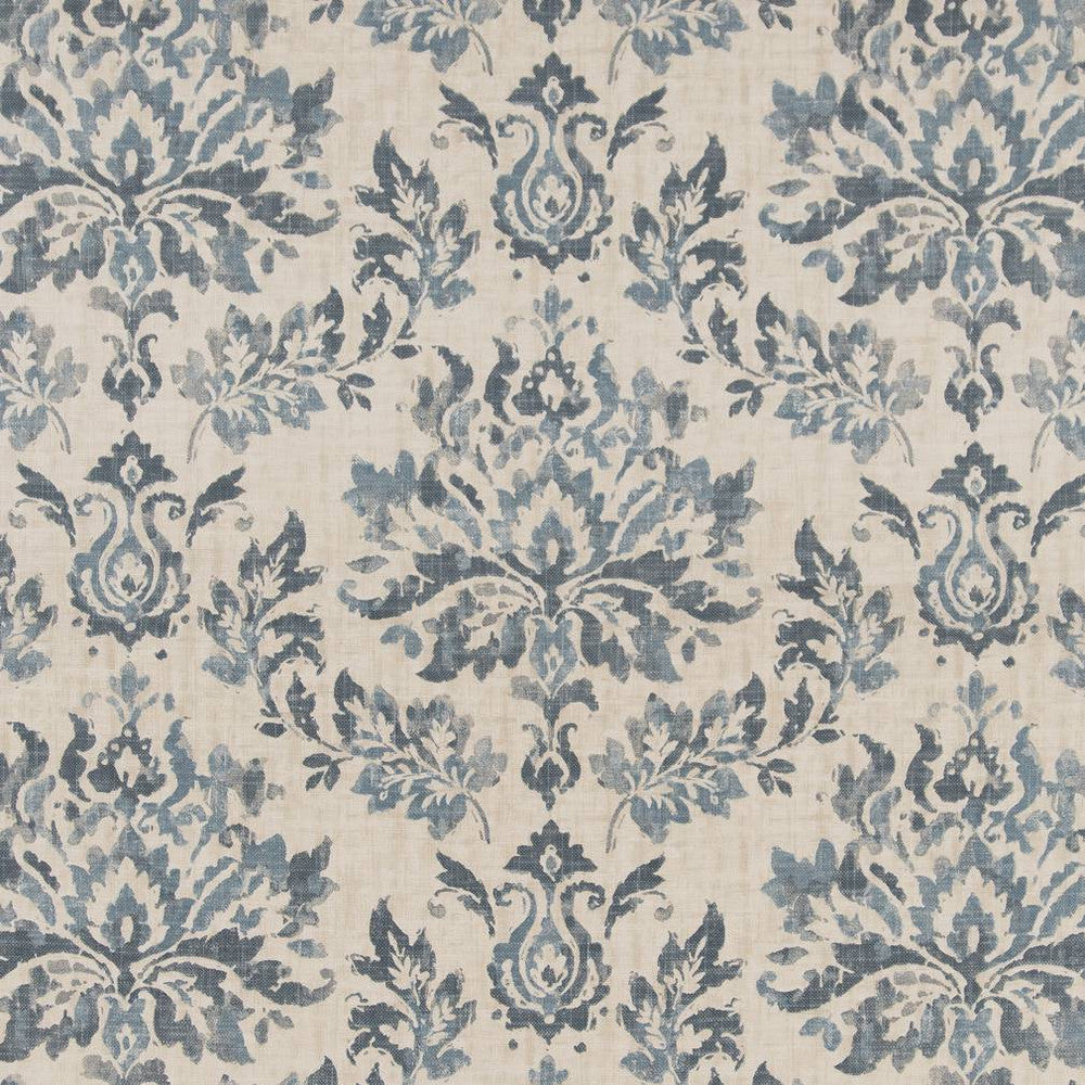 CB700-398 by Charlotte Fabric Shades of Indigo 75% Cotton, 25% Linen Pakistan Exceeds 100,000 Wyzenbeek Rubs (Heavy Duty) Horizontal 24.75" x Vertical 27" 54 Inches - Fabric Carolina -