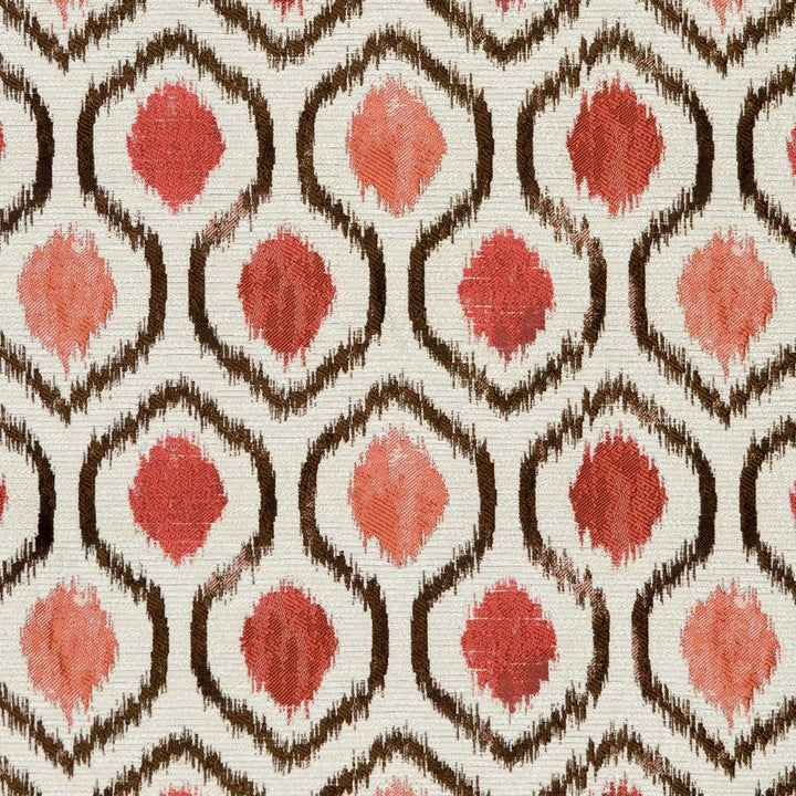CB800-110 by Charlotte Fabric Shades of Coral 100% Woven Polyester Asia Exceeds 80,000 Wyzenbeek Rubs (Heavy Duty) Horizontal: 9.5" x Vertical: 5.25" 54 Inches - Fabric Carolina -