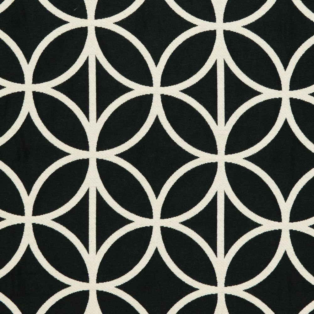 CB800-115 by Charlotte Fabric Black & White 54% Cotton, 46% Polyester Asia Exceeds 80,000 Wyzenbeek Rubs (Heavy Duty) Horizontal: 5" x Vertical: 5" 54 Inches - Fabric Carolina -