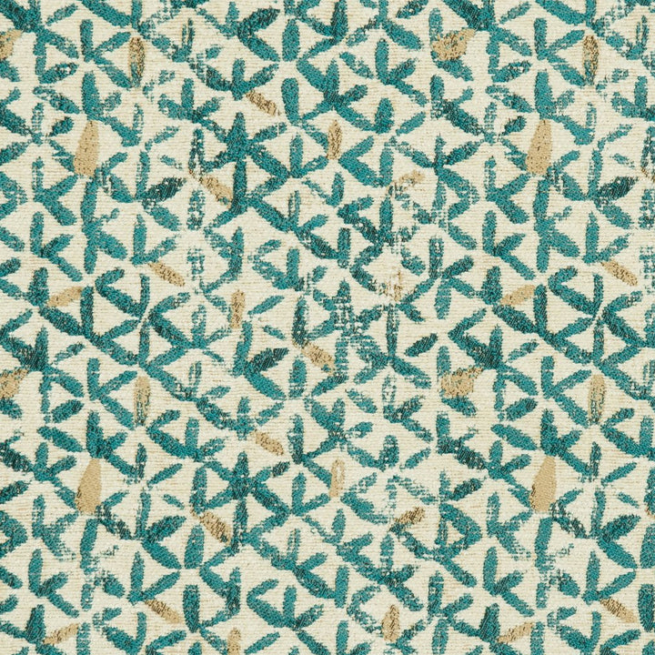CB800-128 by Charlotte Fabric Shades of Teal 100% Woven Polyester Asia Exceeds 100,000 Wyzenbeek Rubs (Heavy Duty) Horizontal: 7" x Vertical: 5.5" 54 Inches - Fabric Carolina -