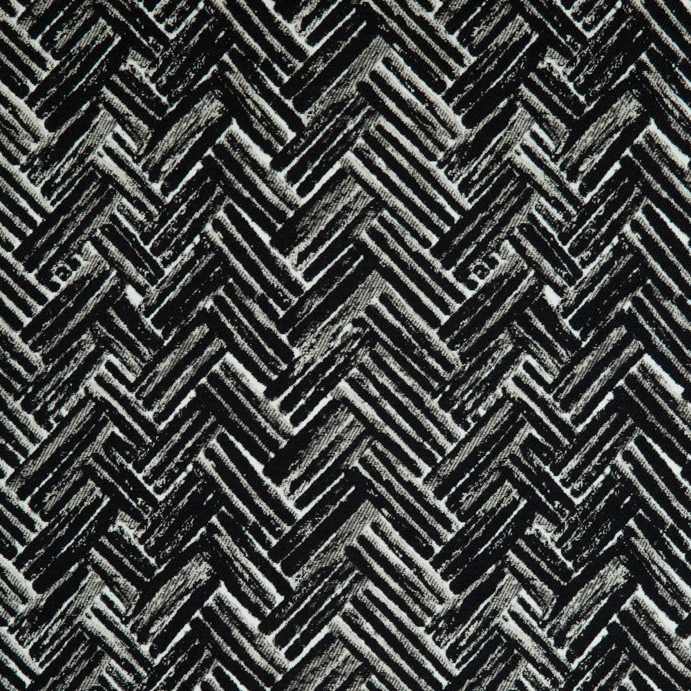 CB800-129 by Charlotte Designer Fabric Black & White 60% Polyester, 40% Rayon Asia Exceeds 50,000 Wyzenbeek Rubs (Heavy Duty) </p><p>Repeat: Horizontal: 7" x Vertical: 7.5" 54 Inches - Swanky Fabrics -