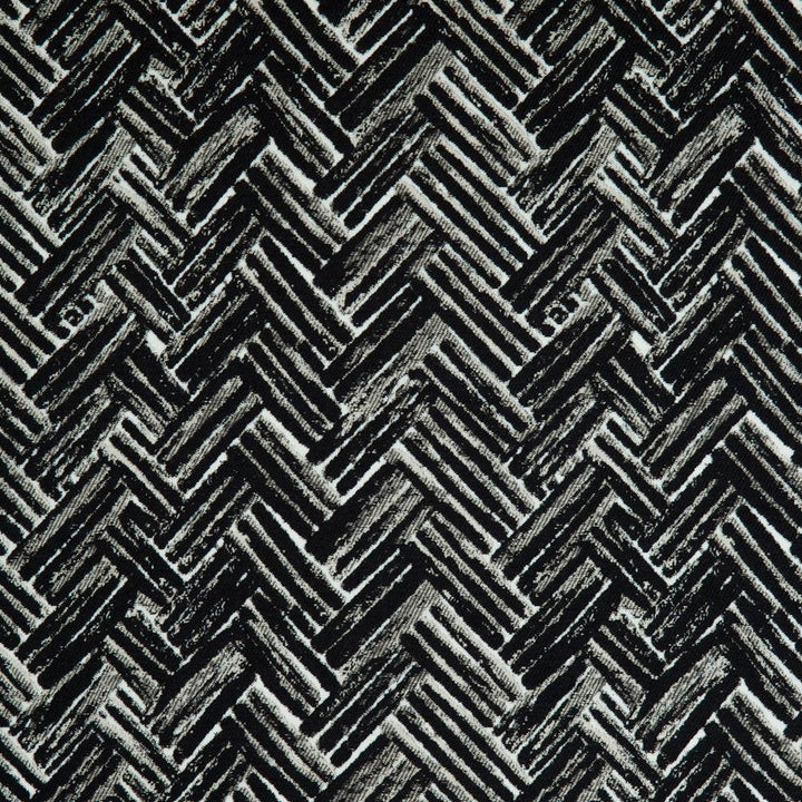 CB800-129 by Charlotte Designer Fabric Black & White 60% Polyester, 40% Rayon Asia Exceeds 50,000 Wyzenbeek Rubs (Heavy Duty) </p><p>Repeat: Horizontal: 7" x Vertical: 7.5" 54 Inches - Swanky Fabrics -