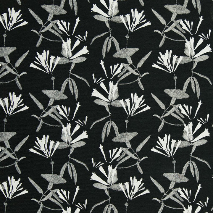 CB800-130 by Charlotte Designer Fabric Black & White 58% Polyester, 42% Cotton Asia Exceeds 110,000 Wyzenbeek Rubs (Heavy Duty) Horizontal: 14.5" x Vertical: 10.5" 54 Inches - Swanky Fabrics -