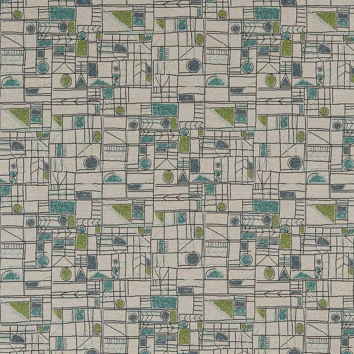CB800-247 by Charlotte Fabric Blue, Green and Teal 85% Polyester, 10% Viscose, 5% Linen China Exceeds 100,000 Wyzenbeek Rubs (Heavy Duty) Horizontal 14" x Vertical 13.5" 54 Inches - Fabric Carolina -