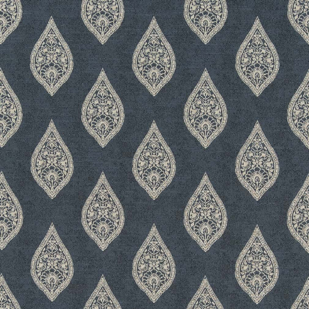 CB800-345 by Charlotte Designer Fabric Shades of Navy 100% Polyester Asia Exceeds 50,000 Wyzenbeek Rubs </p><p>Repeat: Horizontal 7" x Vertical 7.5" 54 Inches - Swanky Fabrics -