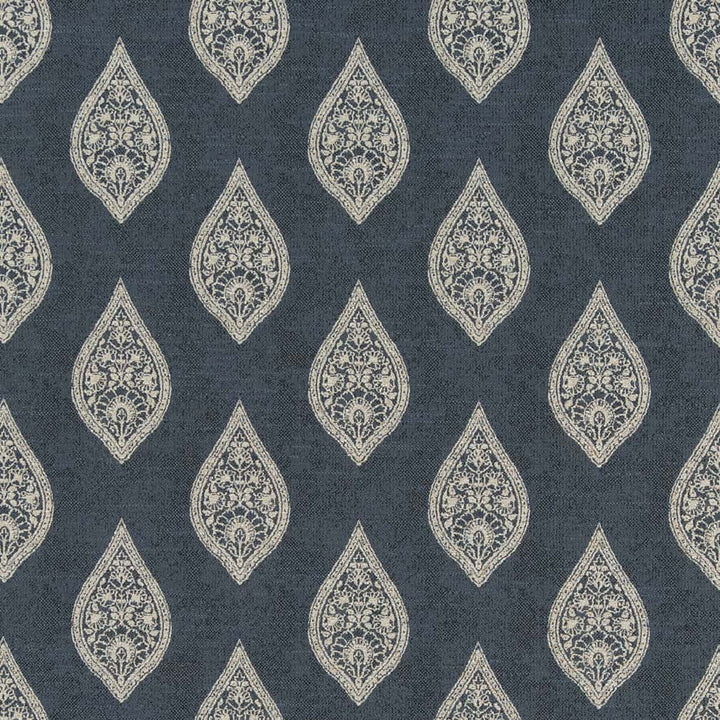 CB800-345 by Charlotte Designer Fabric Shades of Navy 100% Polyester Asia Exceeds 50,000 Wyzenbeek Rubs </p><p>Repeat: Horizontal 7" x Vertical 7.5" 54 Inches - Swanky Fabrics -