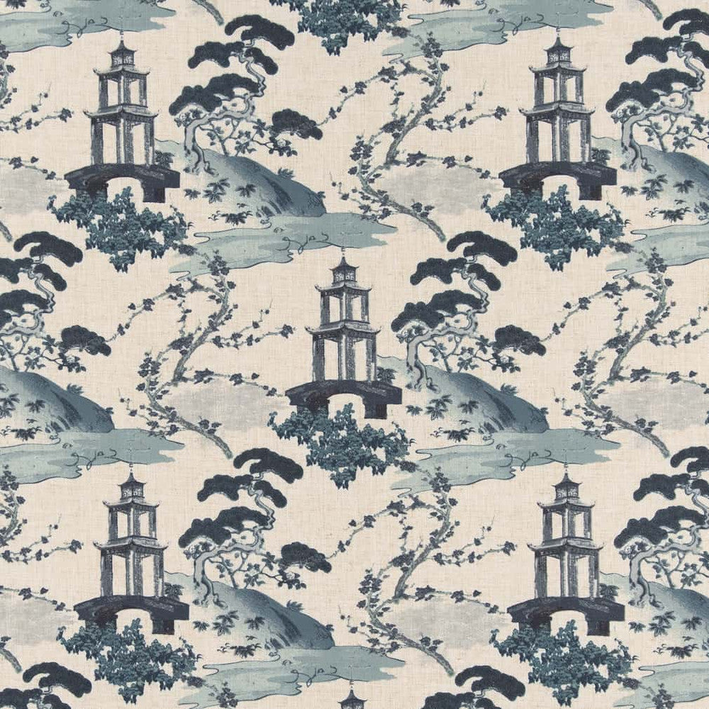 CB800-351 by Charlotte Fabric Shades of Navy 95% Polyester, 5% Linen Asia Exceeds 50,000 Wyzenbeek Rubs </p><p>Repeat: Horizontal 18" x Vertical 18" 54 Inches - Fabric Carolina -