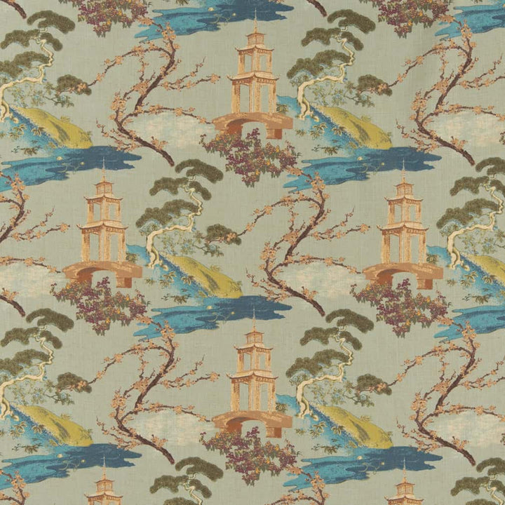 CB800-376 by Charlotte Fabric Shades of Emerald 95% Polyester, 5% Linen Asia Exceeds 50,000 Wyzenbeek Rubs </p><p>Repeat: Horizontal 18" x Vertical 18" 54 Inches - Fabric Carolina -