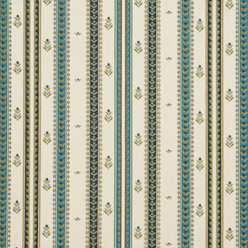 CB800-79 by Charlotte Fabric Shades of Teal 36% Polyester, 32% Acrylic, 32% Cotton Spain Exceeds 24,000 Wyzenbeek Rubs (Heavy Duty) Horizontal: 7.5" x Vertical: 2.5" 54 Inches - Fabric Carolina -