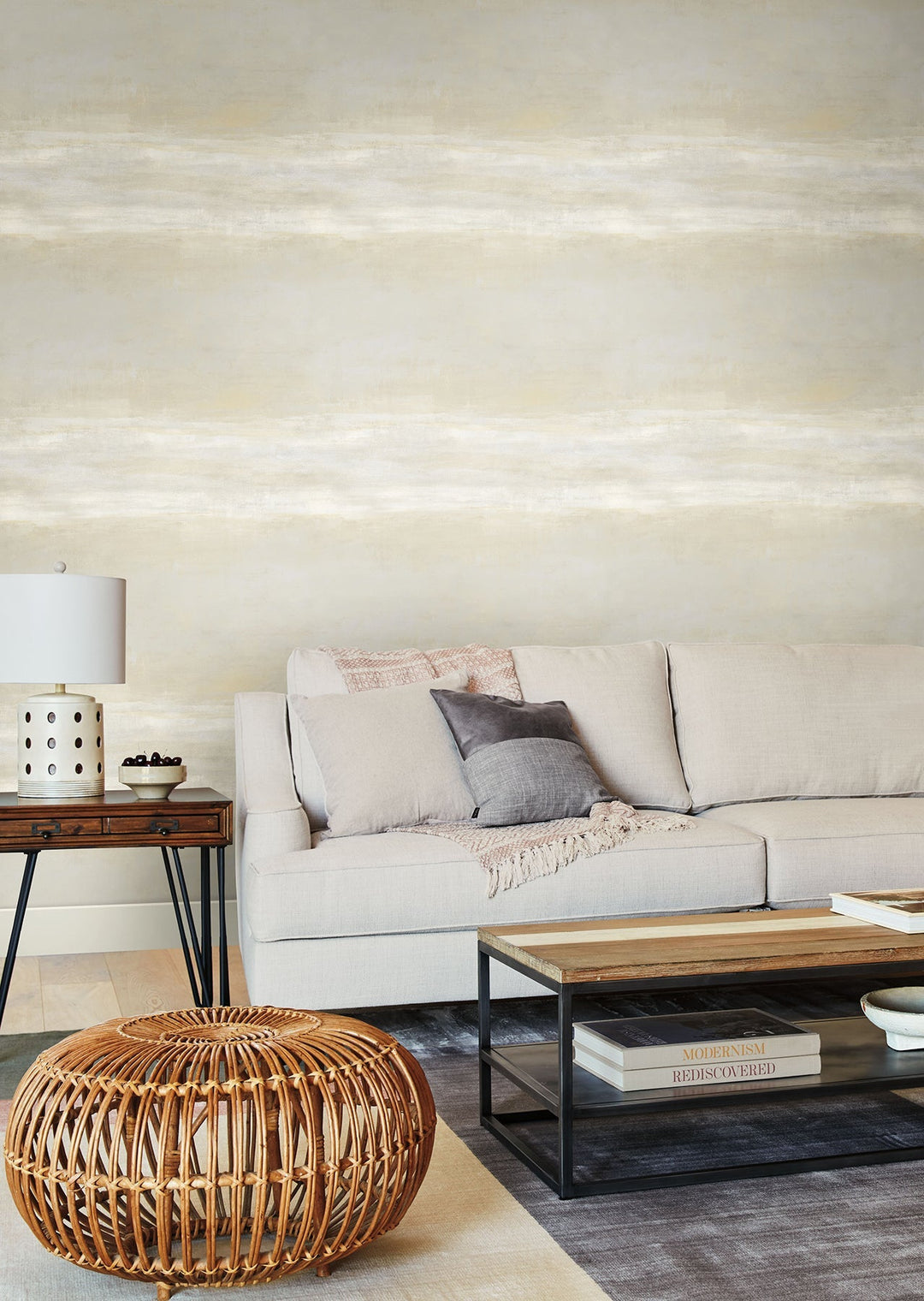 Serene Reflection Fog Wallpaper by Carol Benson-Cobb Designer