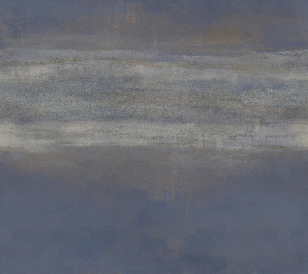 Serene Reflection Navy Wallpaper by Carol Benson-Cobb Carol Benson-Cobb Signature Covers about 60.8 square feet 27-in by 27-ft long roll Unpasted 24 - Fabric Carolina -