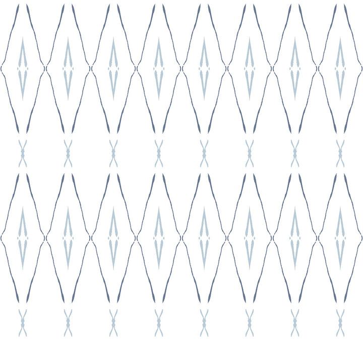 Artifact Silhouettes Indigo Wallpaper by Carol Benson-Cobb Carol Benson-Cobb Signature Covers about 60.8 square feet 27-in by 27-ft long roll Unpasted 25.25 - Fabric Carolina -
