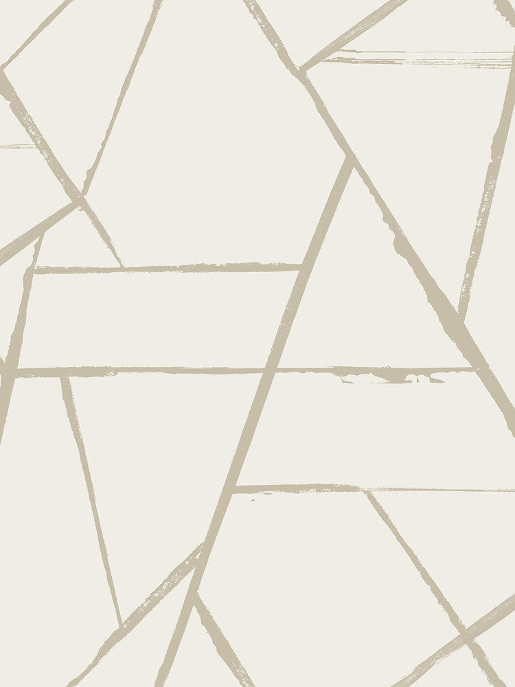 Intersect Beige Metallic Wallpaper by Carol Benson-Cobb Carol Benson-Cobb Signature Covers about 60.8 square feet 27-in by 27-ft long roll Unpasted 36 - Fabric Carolina -
